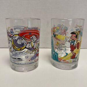 2 Collectible Disney - McDonald’s Drinking Glasses